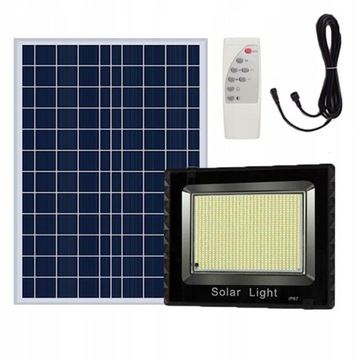 LAMPA HALOGEN LATARNIA SOLARNA Z PILOTEM 100W LED