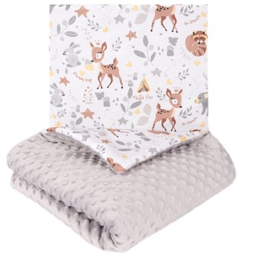 123BABY KOMPLET DO WÓZKA MINKY KOCYK + PODUSZKA