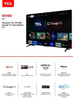 TCL LED телевизор 65 дюймов 65V6B