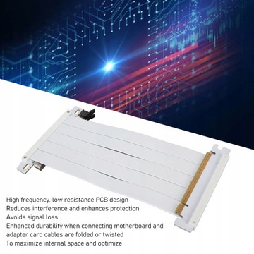 КАБЕЛЬ OCPC RISER XTENDER PCI-E 4.0 250 ММ, БЕЛЫЙ