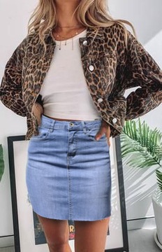 #E1157 СИНЯЯ ДЖИНСОВАЯ МИНИ-ЮБКА XXL