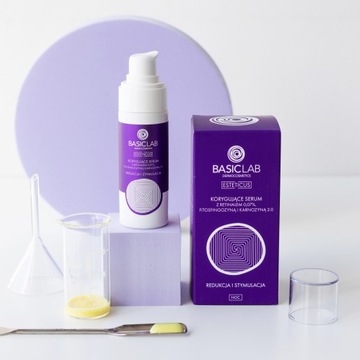 Корректирующая сыворотка BasicLab с ретиналем 0,07% против морщин 30 мл