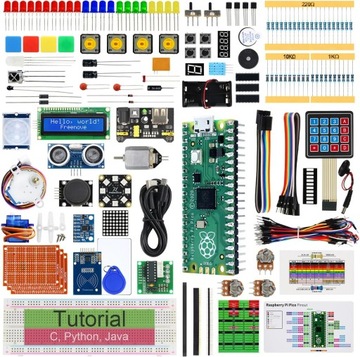 ZESTAW STARTOWY RASPBERRY PI PICO 222 ELEMENTY 112 PROJEKTÓW JAVA PYTHON C