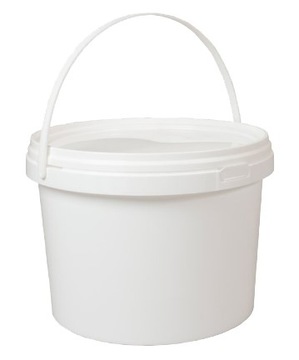 WIADRO PLASTIKOWE OKRĄGŁE Z POKRYWKĄ 20L BIAŁE SPOŻYWCZE GOSPODARCZE