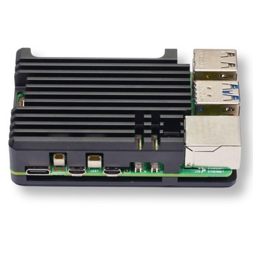 Алюминиевый корпус для Raspberry Pi 5 с термопрокладками и охлаждением радиатором