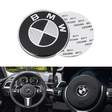 BMW EMBLEMAT KIEROWNICY ZNACZEK NAKLEJKA 45MM