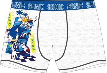 Bokserki Jeż Sonic szare z nadrukiem 92/98