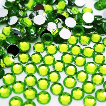 Akrylowe Dżety Luzem Jasny Zielony 3mm 1000szt