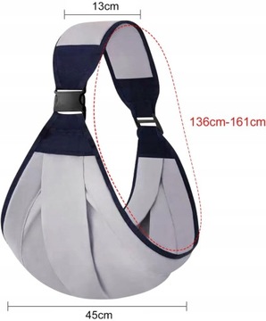 CHUSTA DO NOSZENIA NIEMOWLAT NOSIDEŁKO MATERIAŁOWE ELASTYCZNE