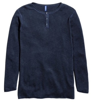 V285 H&M sweter męski bawełniany prążkowany XS