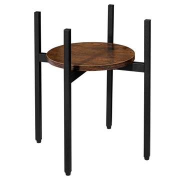 KWIETNIK STOJĄCY METALOWY STOJAK NA KWIATY DĄB RUSTYKALNY LOFT 40 cm