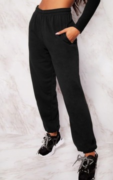 H13 Czarne spodnie dresowe jogger M PLT