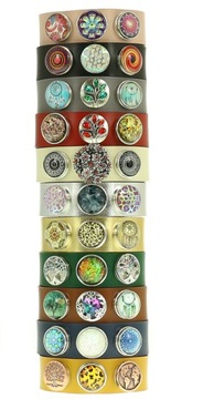 Модульный браслет, кусочки, цвета, КОЖА 100%