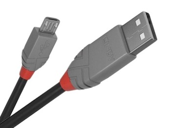 Lindy 36731 USB 2.0 A — линейный кабель Micro B Anthra — 0,5 м