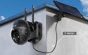 НАРУЖНАЯ СОЛНЕЧНАЯ ВРАЩАЮЩАЯСЯ IP WIFI КАМЕРА FHD 4x ZOOM 5MPx на 9000 мАч 2 шт.