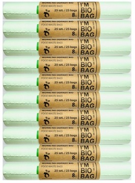 WORKI BIODEGRADOWALNE KOMPOSTOWALNE x10 - 8L BIO (250szt) 11313