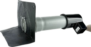 Переходник ПВХ 110 колено 80х80мм GALECO графит