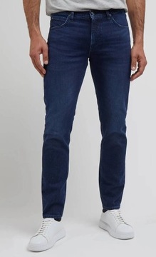 LEE DAREN proste spodnie jeans straight ZIP FLY W32 L30 granatowy