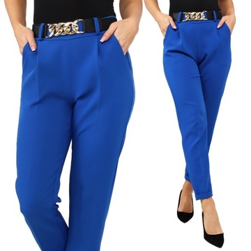 SPODNIE DAMSKIE ELEGANCKIE CYGARETKI KOBIECE MODNE 36/38 S/M CHABROWE