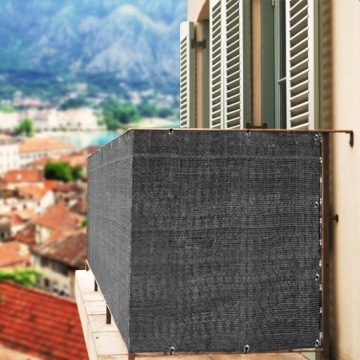 OSŁONA BALKONOWA BALKONU MATA NA BALUSTRADĘ CHRONI OSŁANIA DEKOARCJA 0,9x6m