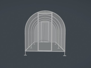 Маленькая садовая теплица из поликарбоната 1,65х8 м, профили поликарбонат 20х20 6мм