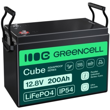 Akumulátor LiFePO4 200Ah 12.8V Bms Green Cell pro lodě karavanů, Velmi Lehký