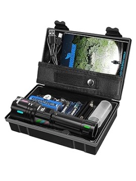 Мощный светодиодный фонарик 30000 лм, тактический военный Powerbank LCD UV SHAD0WHAWK X