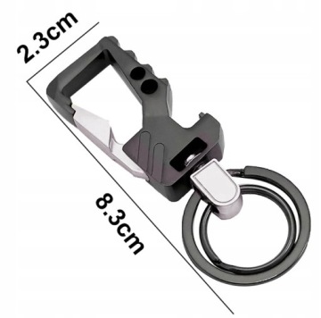 Мужской металлический брелок для ключей от рюкзака, элегантный подарок, черный кулон