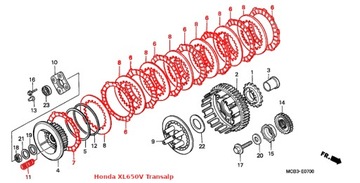 TRW TRWMSK101 SPRZĘGŁO KPL. MOTO. HONDA VT 750 DC SHADOW SPIRIT (07-09)