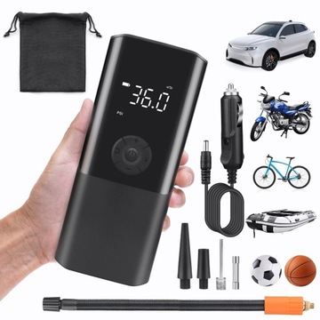 POMPKA BEZPRZEWODOWA ROWER KOMPRESOR SAMOCHODOWY MOTOCYKLOWY POWERBANK USB
