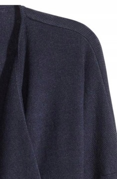 H&M Cienki kardigan drapowany przód z wełną 36 S