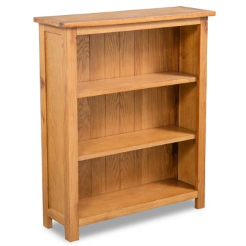 vidaXL Стелаж для книжок з 3 полицями, 70x22,5x82 см, масив дерева дубові