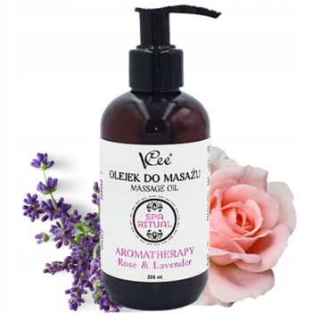 OLEJEK DO MASAŻU VCEE NATURALNY ROSE&LAVENDER 200 ML PRO