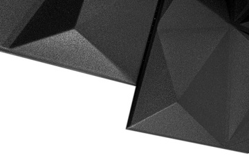 Стеновые панели 3D BRYLANT черные, кессон, 8 шт.