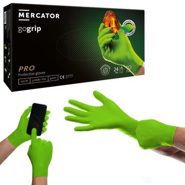 Перчатки MERCATOR GOGRIP NITRILE зеленые ЗЕЛЕНЫЕ 50 шт. размер XL.