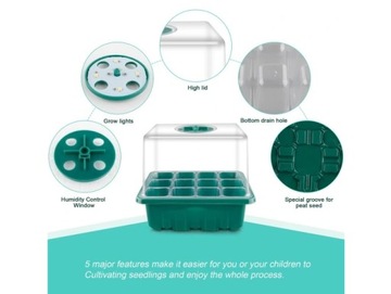 5 стартовых лотков для выращивания растений, семян цветов, мини-теплиц, светодиодных ламп