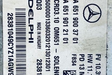 JEDNOTKA MOTORU ECU MERCEDES-BENZ E (W212) A6519003701 2.2L DIESEL 125KW