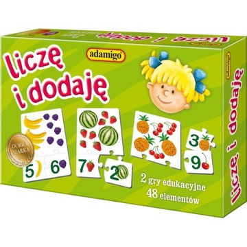 LICZĘ I DODAJĘ UKŁADANKA EDUKACYJNA ADAMIGO PUZZLE