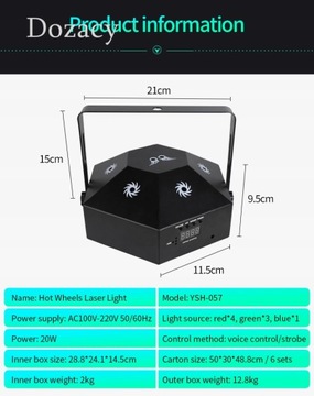 8 глаз сценический лазерный свет Dmx освещение