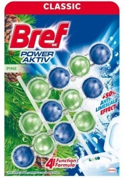 BREF KULKI DO WC POWER AKTIV ZAWIESZKA 51G X 3SZT ZAPACH LEŚNY
