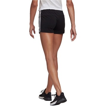 XS Spodenki damskie adidas Essentials Slim Shorts czarno-białe GM5523 XS