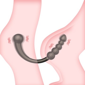 Strap-on wibrator kulki analne wibracje czarny