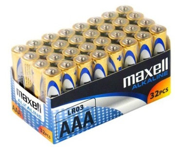 32x Bateria Alkaliczna MAXELL AAA LR3 R3 1,5V Tray