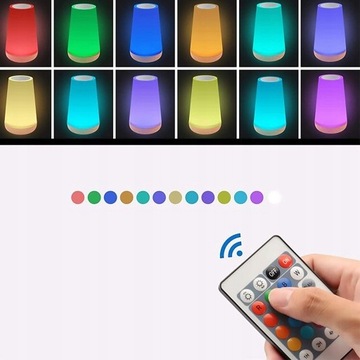 Беспроводная лампа, 13 цветов, сенсорный пульт дистанционного управления RGB