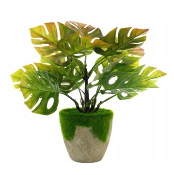 SZTUCZNE KWIATY W DONICZCE MONSTERA 25cm