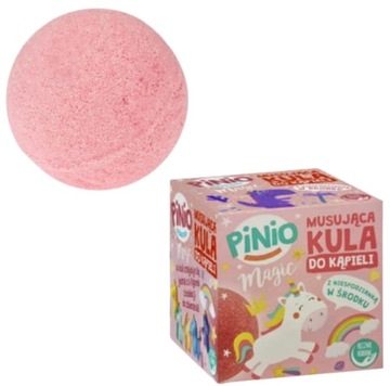 Pinio Magic musująca kula do kąpieli dla dzieci z figurką jednorożca