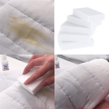 Волшебная губка для чистки пятен удаляет грязь.