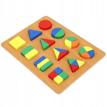 Geometria kształt tablica poznawcza drewniana