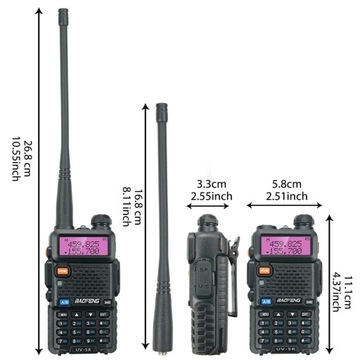 Baofeng UV-5R 8 Вт ЖЕСТКИЙ РАДИОТЕЛЕФОН РАЦИЯ СКАНЕР VHF UHF CE