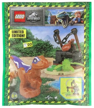 LEGO JURASSIC WORLD FIGURKA MŁODY T-REX TYRANOZAUR RAPTOR SASZETKA 122326